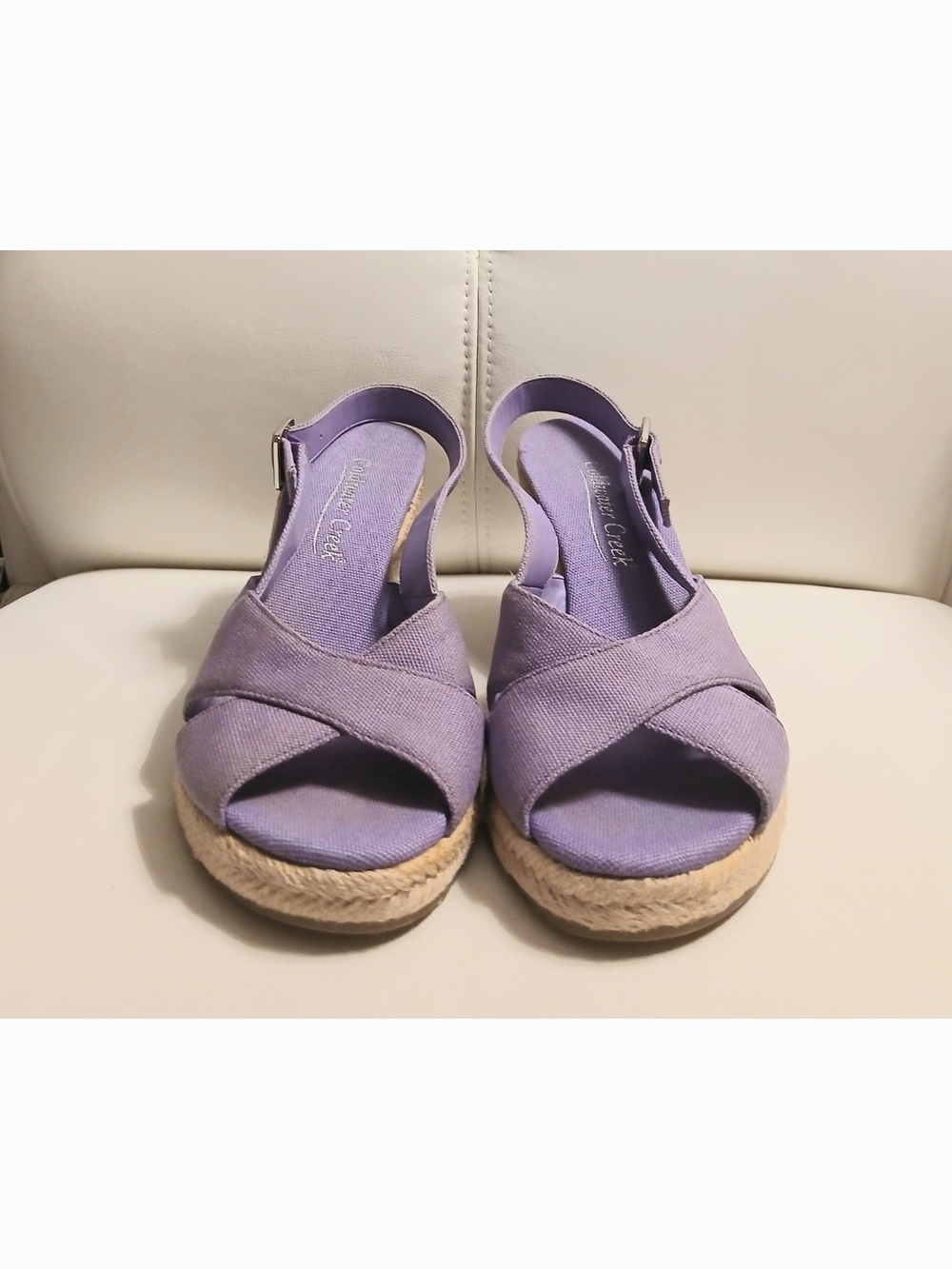 Coldwater Creek Womens Lilac Espadrille Sandals Size 6M - Picture 5 of 6